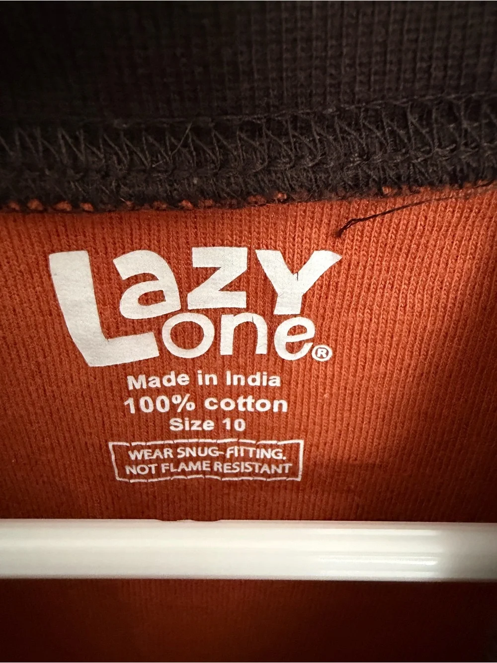Lazy One Orange & Black Kids Long Sleeve Cowboy Tee
